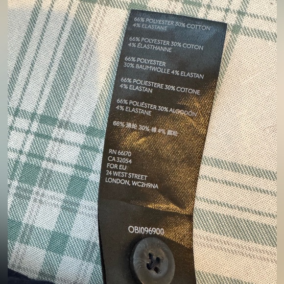 Anthropologie Bryson Tapered Button Fly Ankle Trouser Pants Navy Size 4 - Picture 8 of 9